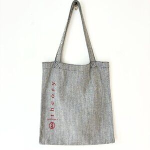 Theory Canvas Cotton Tote Book Bag Minimalist Casual